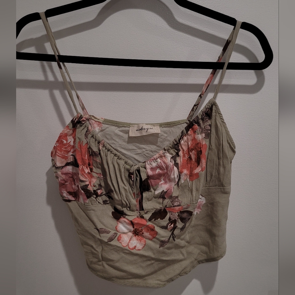 Audrey 3+1 Green Floral Camisole